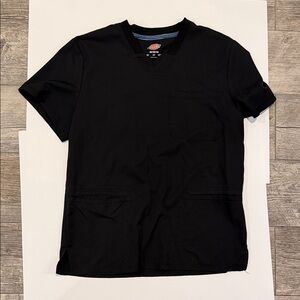 Dickies Men's Black Short Sleeve V-Neck Scrub Top